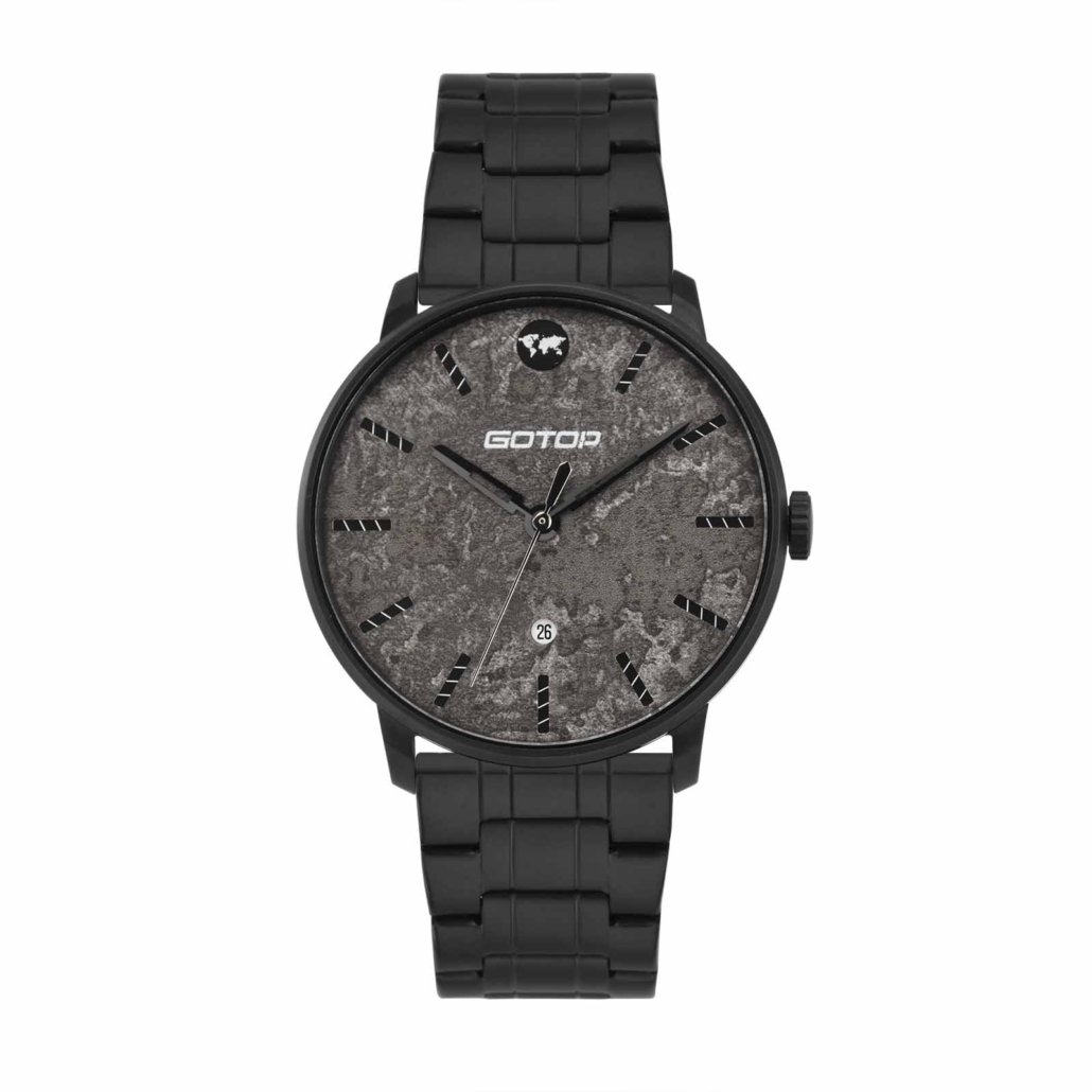 SS549-03 Black Stainless Steel Watch Mens