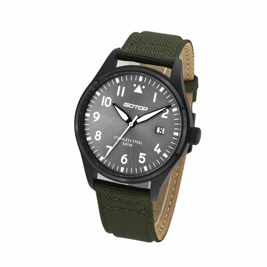 SS351 Green Canvas Watch For Men
