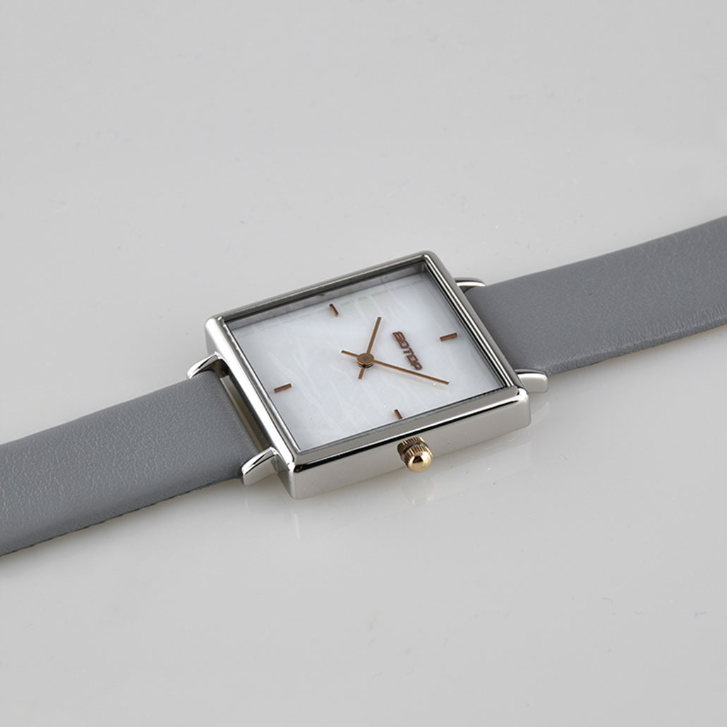 Women's Rectangle Watch Leather Strap