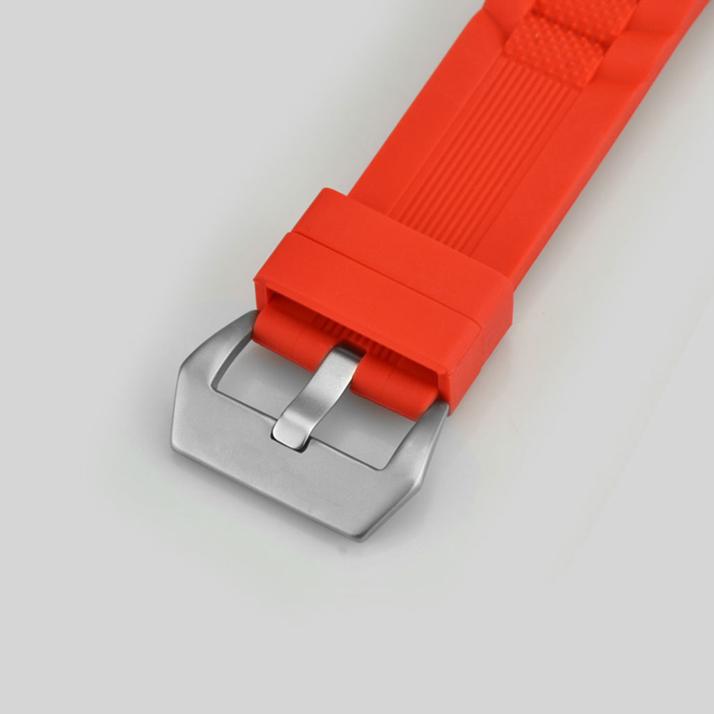 WR005 Red Silicone Rubber Watch Band
