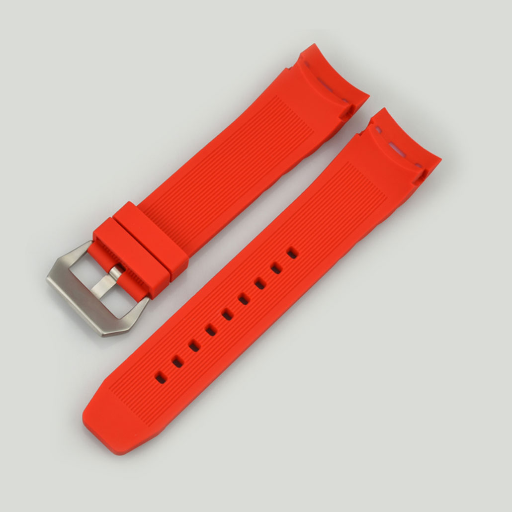WR005 Red Silicone Rubber Watch Band