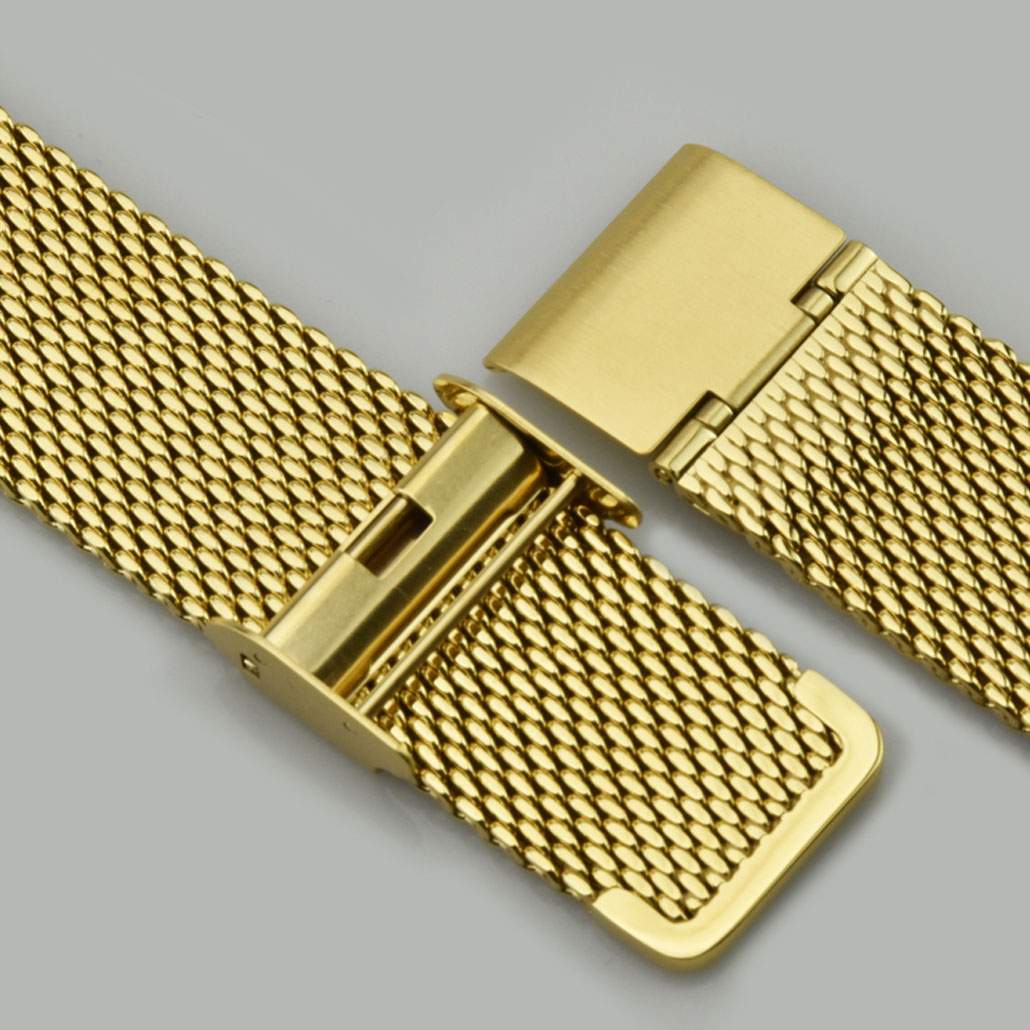 WS011 Gold Colored Stainless-steel Watch Band
