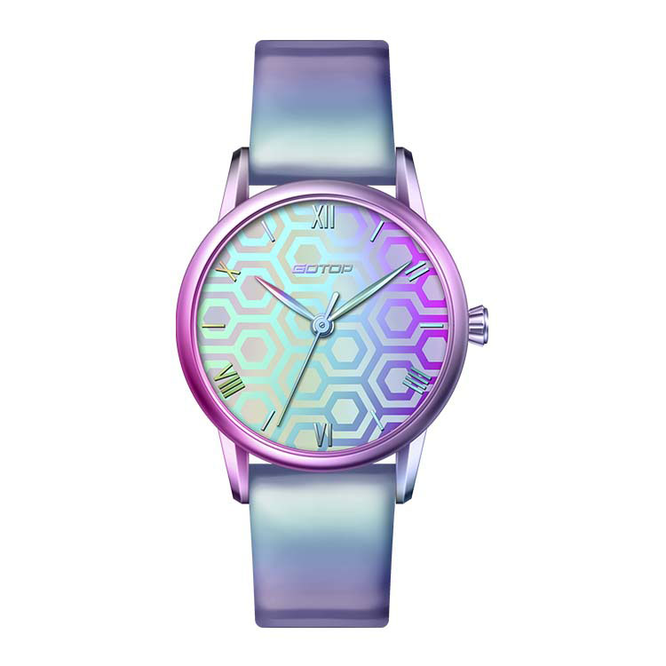 women watch with multicolor plating3