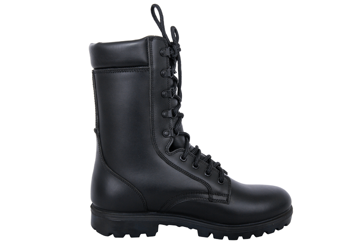 Black Leather Tactical Combat Boots