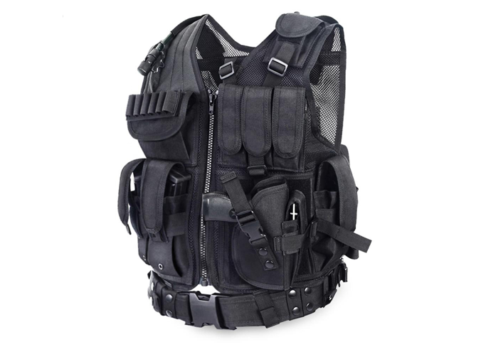 Tactical Vest With Pistol Holster