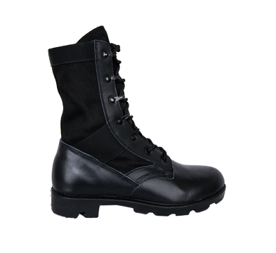 Black Leather Tactical Boots